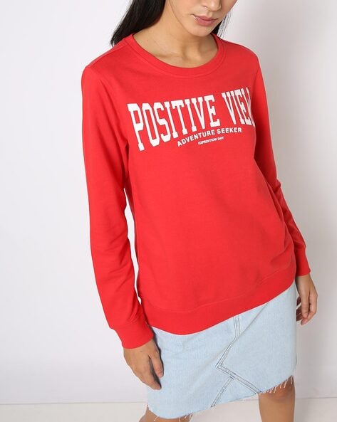 #DNMX - Typographic Print Round-Neck Sweatshirt