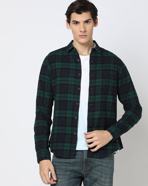 #DNMX - Men Checked Slim Fit Shirt