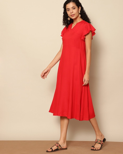 #SAKURA - A-line Dress with Flutter Sleeves