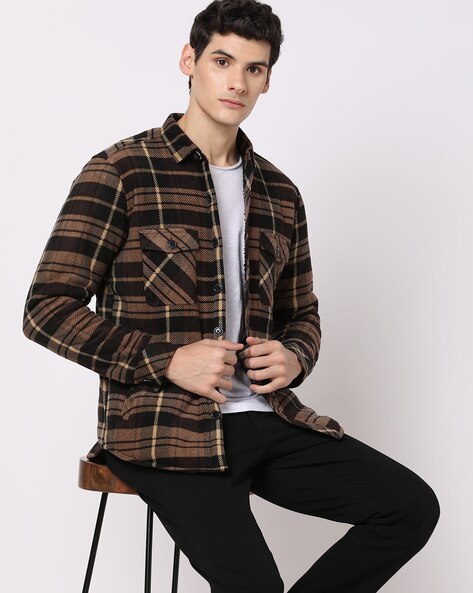 #JOHN PLAYERS JEANS - Checked Slim Fit Shacket