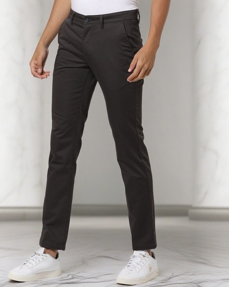#JOHN PLAYERS - Flat-Front Slim Fit Trousers