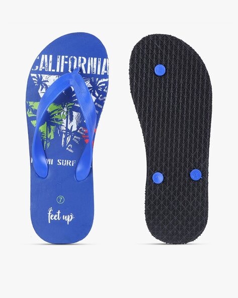 #FEETUP - Printed Thong-Strap Flip-Flops