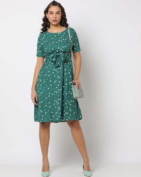 #ISCENERYBYVEROMODA - VMI Renia-1 Polka-Dot Print A-line Dress