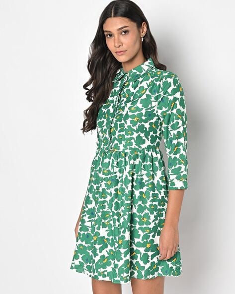 #ISCENERYBYVEROMODA - Floral Print Shirt Dress