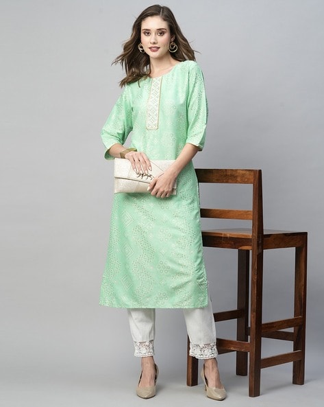 #KIANAHOUSEOFFASHION - Printed Straight Kurti