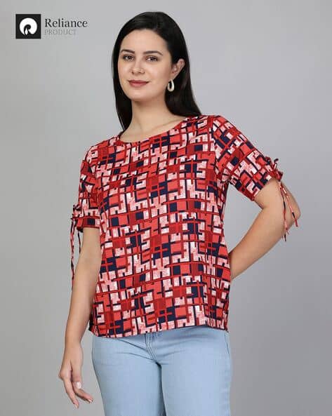 #IVIS - Women Printed Round-Neck Top