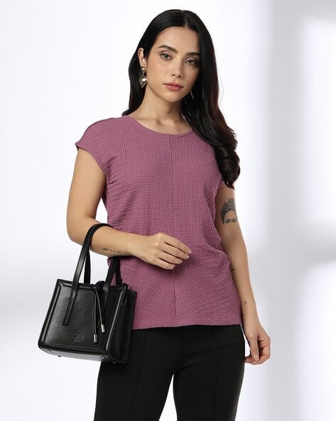 #FIG - Women Waffle-Knit Slim Fit Top