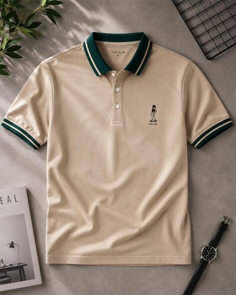 #BUDAJEANSCO - Men Regular Fit Polo T-Shirt with Embroidered Logo