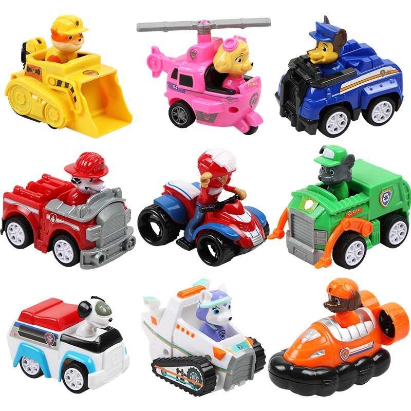 Paw Patrol Toys Set Puppy Patrol Action Figure Dogs Rescue Set Canine Patrol Marshall Vehicle Model for Children Birthday