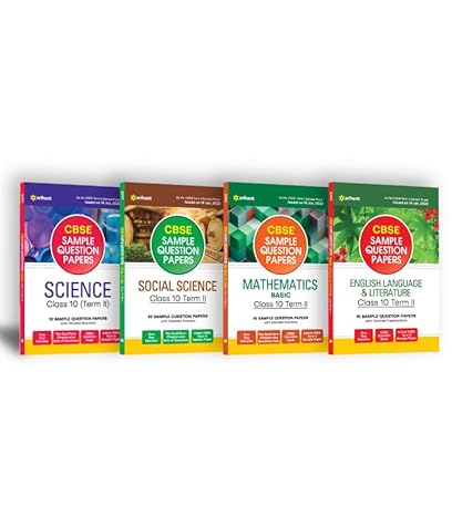 Arihant CBSE Term 2 Science, Social Science, Mathematics Basic and English Language & Literature Class 10 Sample Question Papers (As per CBSE Term 2 Sample Paper Issued on 14 Jan 2022) (Set of 4 Books)