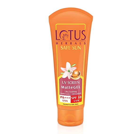 Lotus Herbals Safe Sun UV Screen Matte Gel SPF 50, 50g