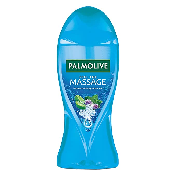 Palmolive Feel The Massage Body Wash, 250ml, Body Scrub based Shower Gel Bottle,100% Natural Thermal Minerals For Spa Like Soothing & Aromatic Skin Experience, PH Balanced Bodywash, Free Of Parabens And Silicones
