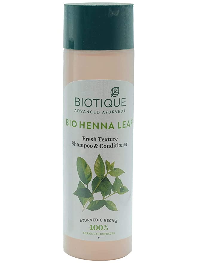 Biotique Henna Leaf Fresh Texture Shampoo and Conditioner, 190ml