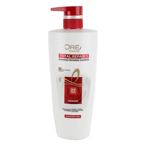 L'Oreal Paris Shampoo, For Damaged and Weak Hair, With Pro-Keratin + Ceramide, Total Repair 5, 650 ml