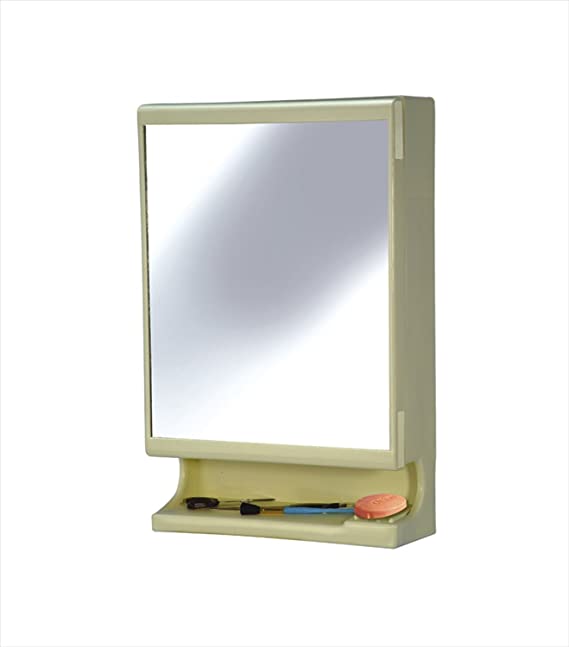 CIPLAPLAST New Look Mirror Cabinet | Bathroom Mirror Cabinet | Cabinet Mirror for Bathroom Wall | Storage Cabinet | Bathroom Hardware & Accessories -BRC-727 (Ivory)