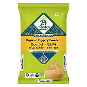 24 Mantra Organic Jaggery/Gur/Shakkar Powder - 500gms | Pack of 1 | 100% Organic | Chemical Free & Pesticides Free | Best Substitute for Sugar
