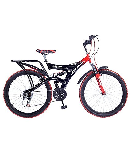 Hero RangerDTB 26T 6 Speed Mountain Bike (Red Black, Ideal For : 12+ Years Unisex ) Frame: 19.7 Inches