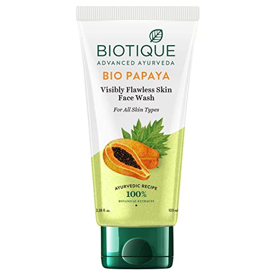 Biotique Bio Papaya Visibly Flawless Skin Face Wash (soft scrub) 100ml