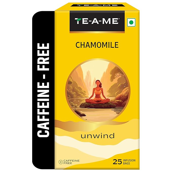 TE-A-ME Chamomile Tea - 25 Tea Bags | Camomile Tea for Sleep, Stress Relief & Relaxation | Unwind | Christmas Gift | New Year Gift