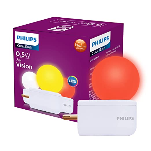 PHILIPS 0.5W LED Red Bulb, Pack of 1 (Joy Vision)