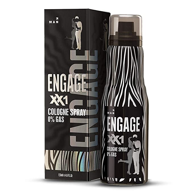 Engage XX1 Cologne No Gas Perfume for Men, Citrus and Spicy Fragrance Scent, Skin Friendly Perfume for Men Long Lasting Smell, 135ml