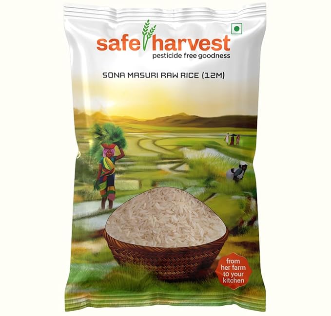 Safe Harvest Pesticide Free Sona Masuri Raw Rice 12 Months 5kg