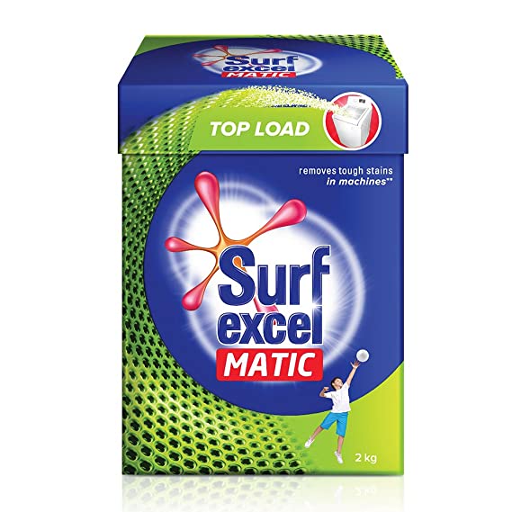 Surf Excel Matic Top Load Detergent Washing Powder, Specially Designed For Tough Stain Removal In Top Load Machines, 2 Kg