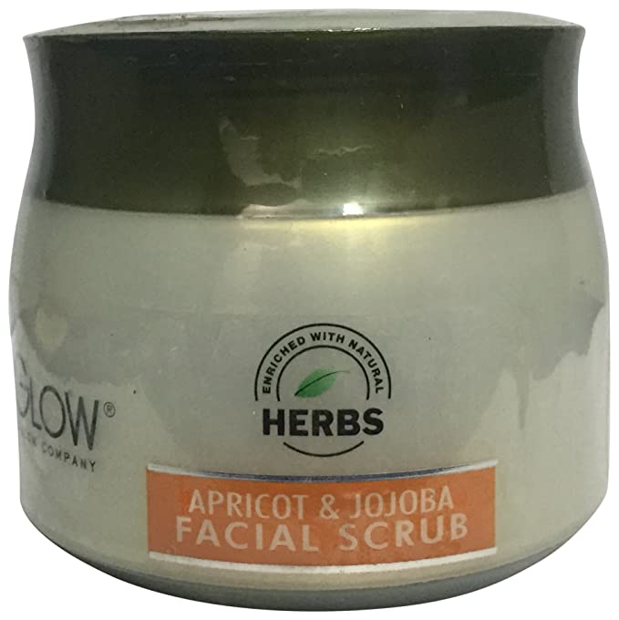 Oxyglow Apricot and Jojoba Facial Scrub, 200g, White