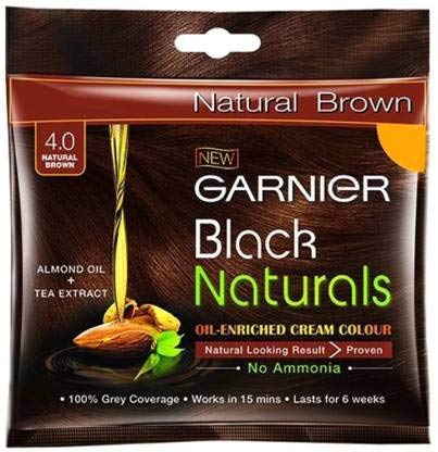 Garnier Black Naturals Shade 4 (20ml + 20g)(Natural Brown)