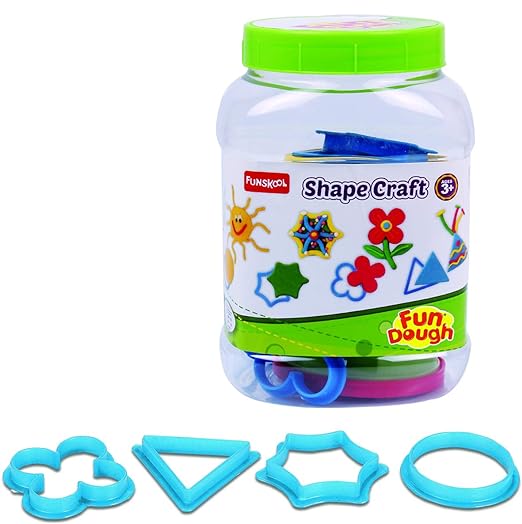Fundough - Shape Craft,Cutting and Shaping,3Years +,Multi-Colour Pack of 1 Piece