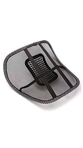 Auto Pearl Generic Unbranded Microfiber Mesh Ventilation Back Rest with Lumbar Support (BLK-BACK-REST, Black)