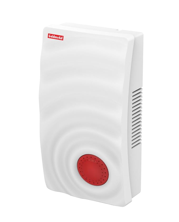 Goldmedal Ocean Stereophonic Ring Door bell | Wall-Mounted Ding Dong Bell | Calling Bell For Home | Door Bell for Office,School | White & Red | (Pack of 1)