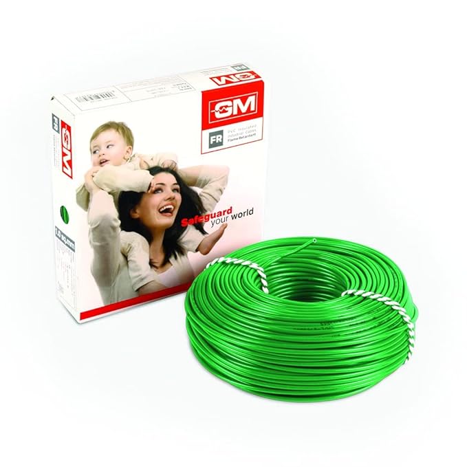 GM Flame Retardant Copper Wire - 0.75 Sq mm (90m, Green)