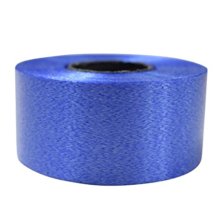 Asian Hobby Crafts Plastic Ribbon for Gift Wrapping and Flower Making, Blue (1-inch, Pack of 25)