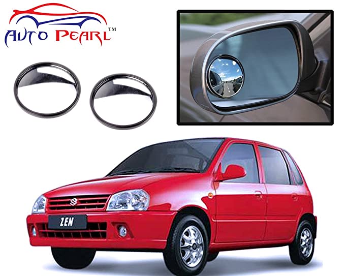 Auto Pearl - 2 Pcs 2" Wide Angle Convex Rear Side View Blind Spot Car and Bike Mirror for - Zen