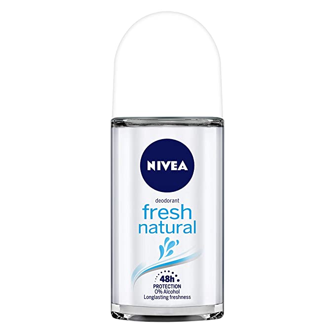 Nivea Deodorant Roll On, Fresh Natural for Unisex, 50ml