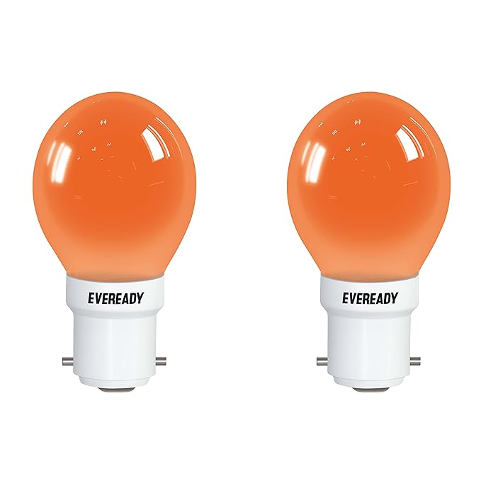 Eveready 0.5-Watt 1 UP Deco LED Bulb (Orange and Pack of 2)