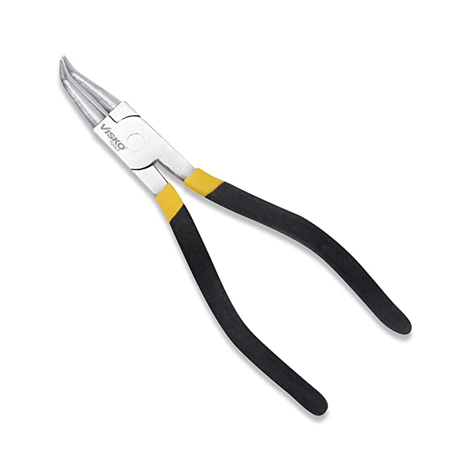Visko Tools 209 Circlip Plier (Internal Bend), Black, 8 inches