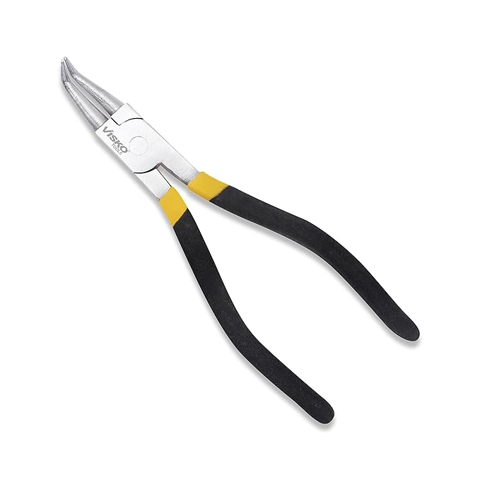 VISKO 210 10" CirClip Plier | Internal Bend | Cutting player | Cutting plier | Pliers | Pliers for Home | Player Tools | Combination plier | Pliers for electrical Work | Black | 10 Inches |