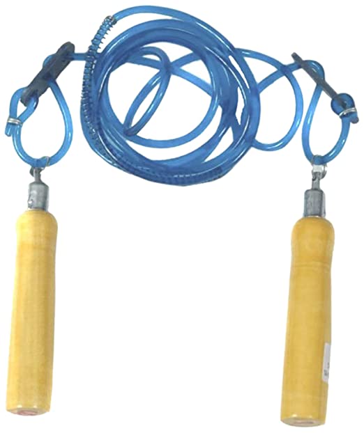 Star X Adult Wooden Handle Skipping Rope (Blue/Yellow)