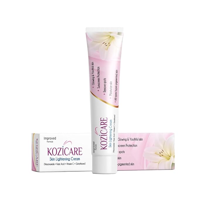 Kozicare Kojic Acid Cream, Glutathione Cream with Niacinamide | Face Cream For Glowing Skin | Dark Spot & Tan Removal Cream | Face Cream for Men & Women | Lightweight & Non Greasy - 15 Gm