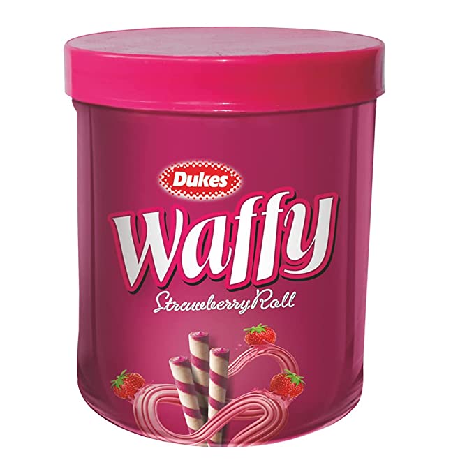 [Apply Coupon] - Waffy Rolls Jar- Strawberry, 250 grams