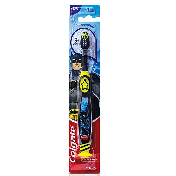 Colgate Kid's Batman Extra Soft with Tongue Cleaner Toothbrush - 1 Pc