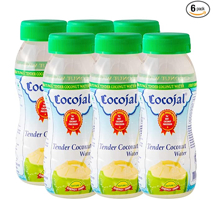 Cocojal Natural Tender Coconut Water | No Added Flavours | Not from Concentrate | 200ml (Pack of 6)