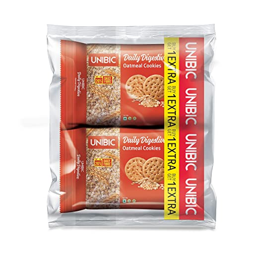 Unibic Oatmeal Digestive, 150g (Buy 1 Get 1 Free)