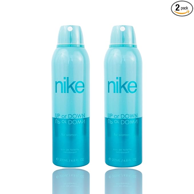 Nike Up or Down Deodorant for Women - Confidence-Boosting Fragrance - Pack of 2 (200ml each)