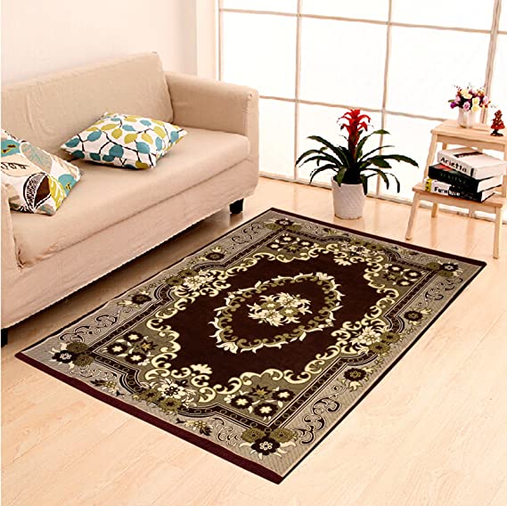 HOME ELITE Abstract Carpet (Multicolour, Polyester and Polyester Blend, 5 x 7 ft)