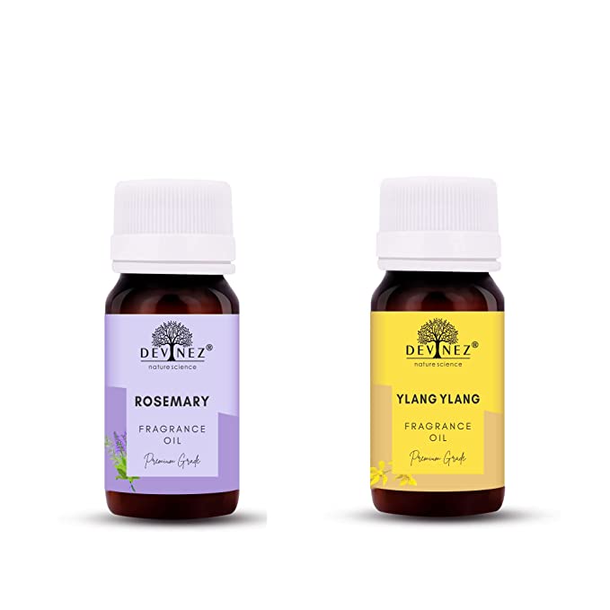 Devinez Rosemery, Ylang-Ylang Aroma Oil for Diffuser/Ultrasonic Aroma Diffuser/Tealight Diffuser/Reed Diffuser, 15ml Each