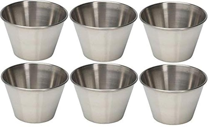 Dynore Set of 6 Sauce Cup - 75 ml Each||Multipurpose Small Cups Bowls