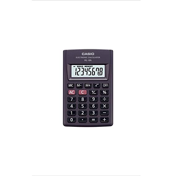 Casio HL-4A Portable Calculator, Extra Small Size